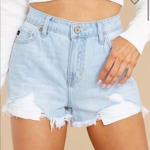 Just USA Light Wash Denim Shorts